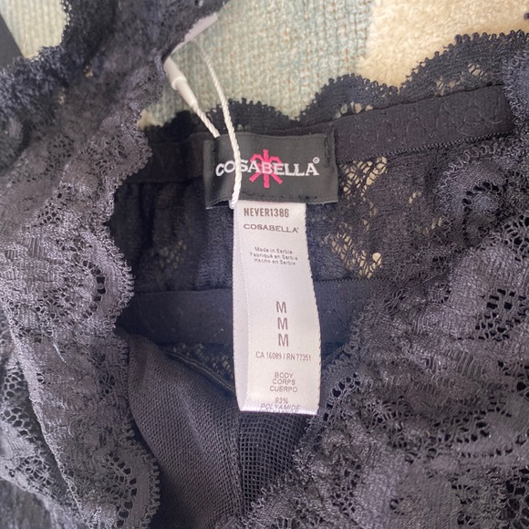 Cosabella Plungie Longline Bralette Black Women’s SZ Medium - Picture 8 of 10